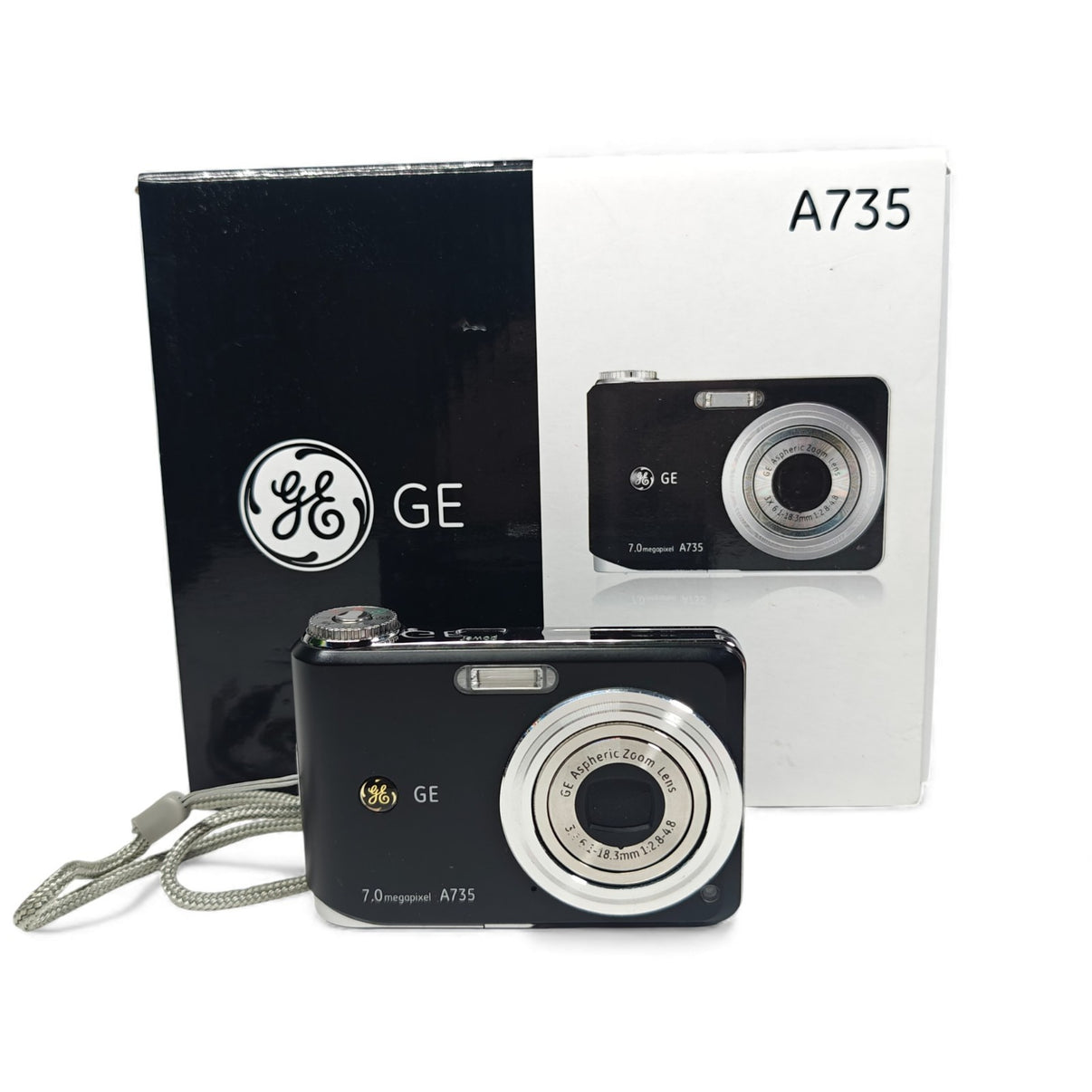 GE A735 General Electric Compact Digital Camera 7.0MP Black - Boxed - Native Sole Cameras