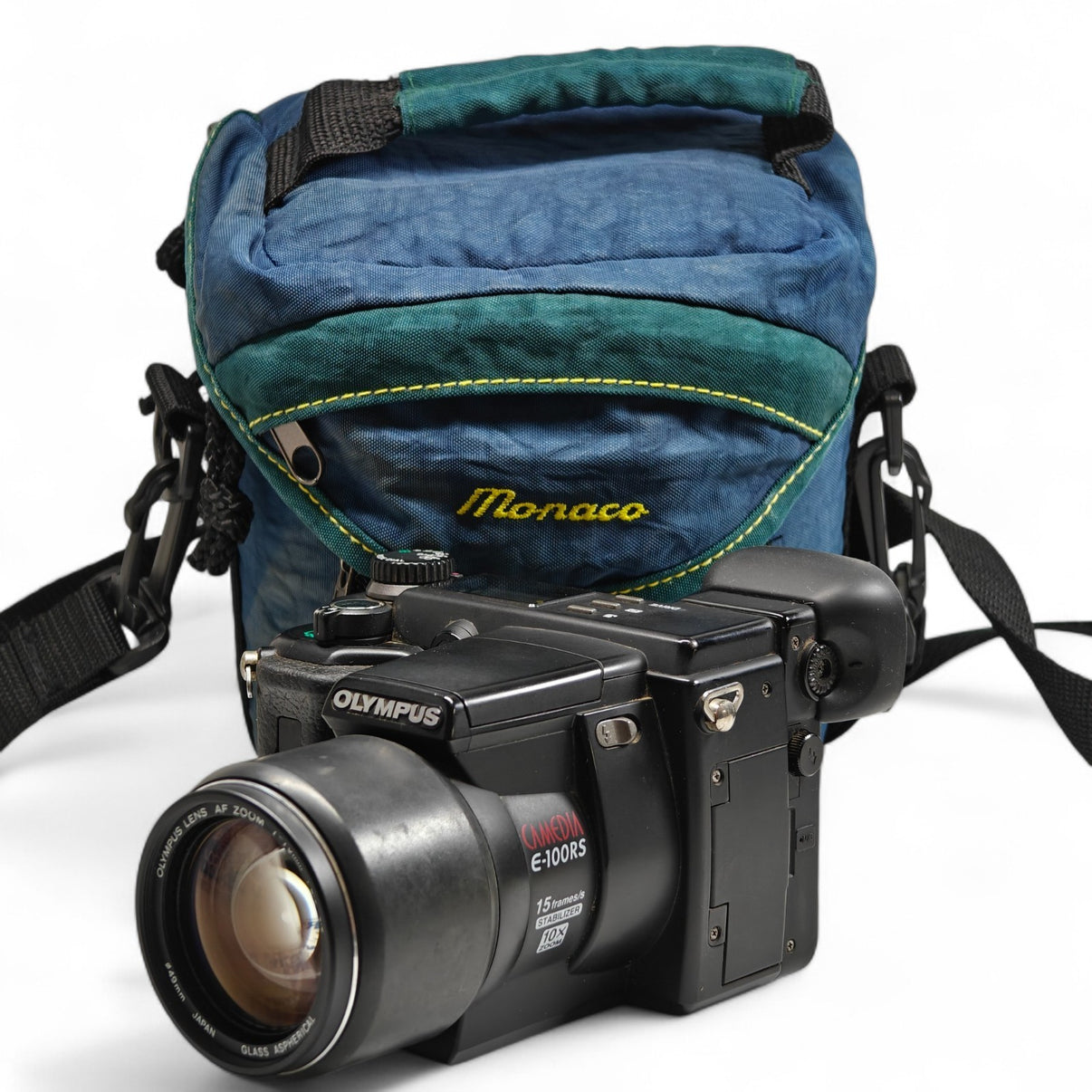 Olympus CAMEDIA E-100RS Digital Bridge Camera 1.5MP 10x Zoom 7-70mm Lens + Bag.