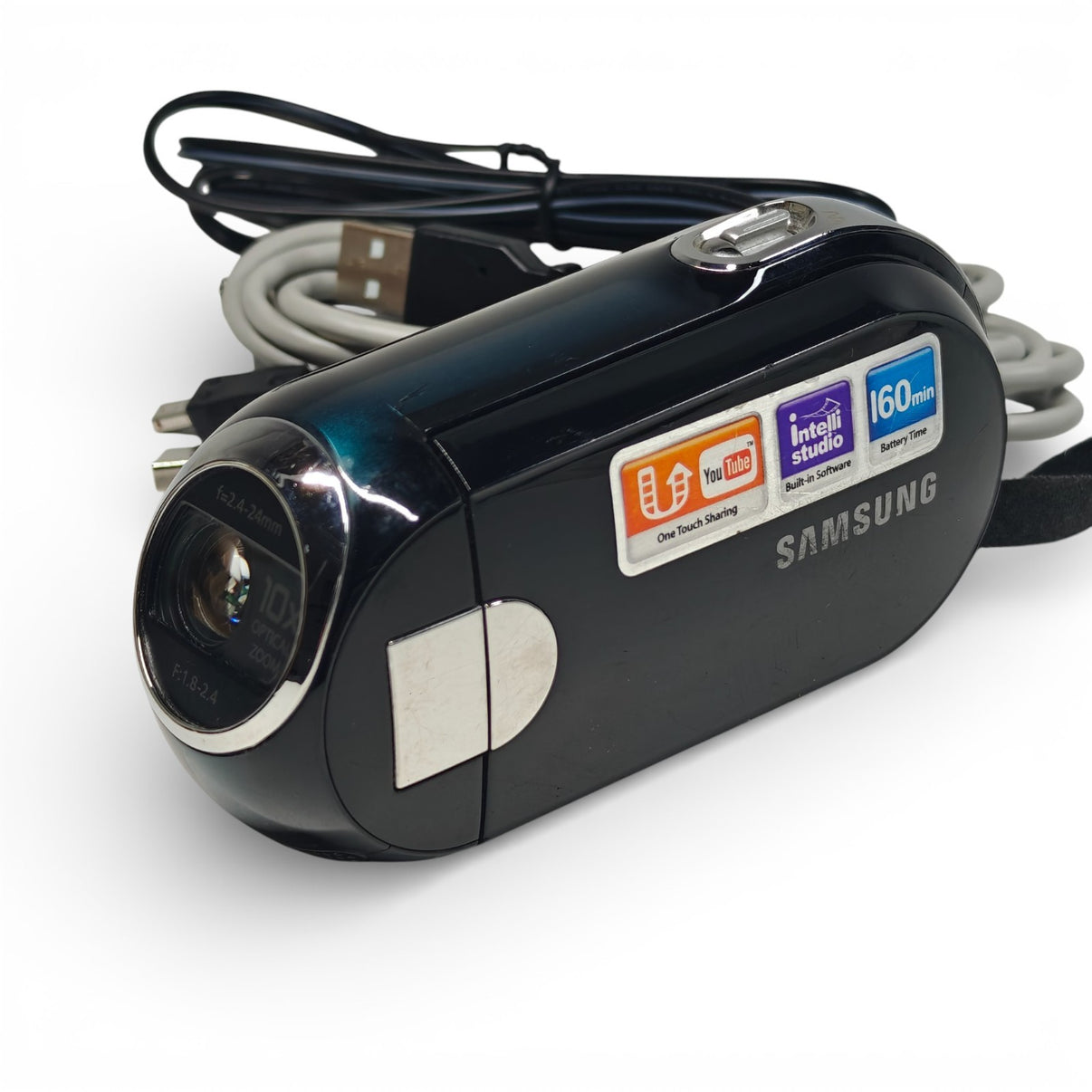 Samsung SMX-C10 Camcorder Blue 10x Zoom Compact Stylish Video Camera + Charger - Native Sole Cameras