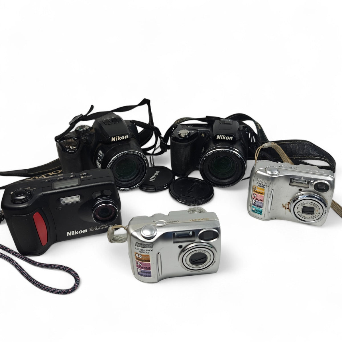 5x Nikon Digital Cameras Job Lot - COOLPIX P100 L110 700 2200 4600 - Native Sole Cameras