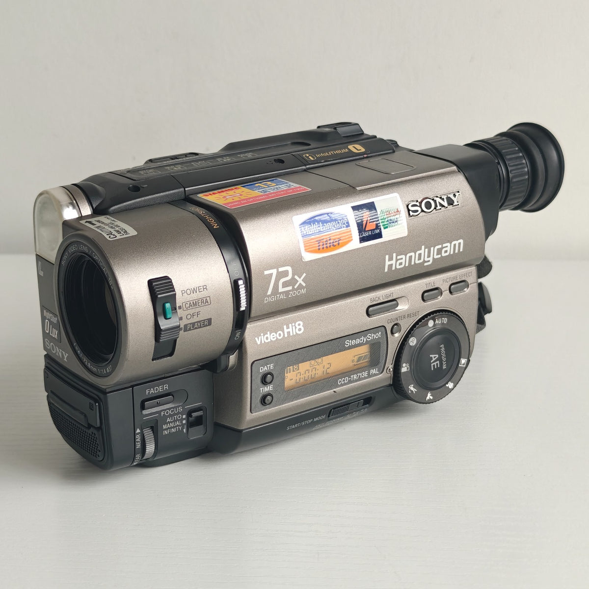 Sony Handycam CCD-TR713E Video Hi8 Camcorder 18x Zoom Night Vision + Charger - Native Sole Cameras