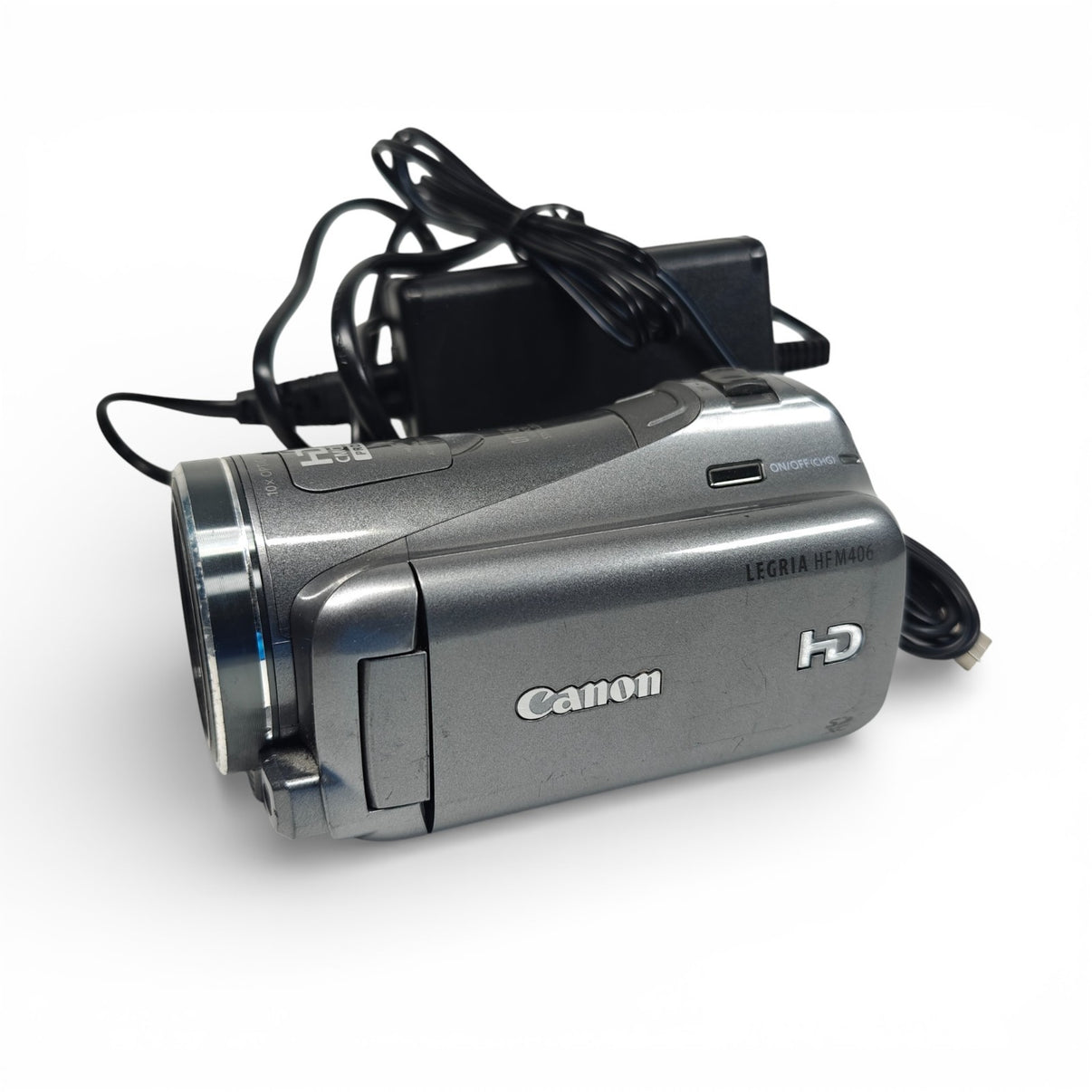 Canon LEGRIA HF M406 Camcorder Silver HD CMOS 10x Zoom 2.37MP + Charger - Native Sole Cameras