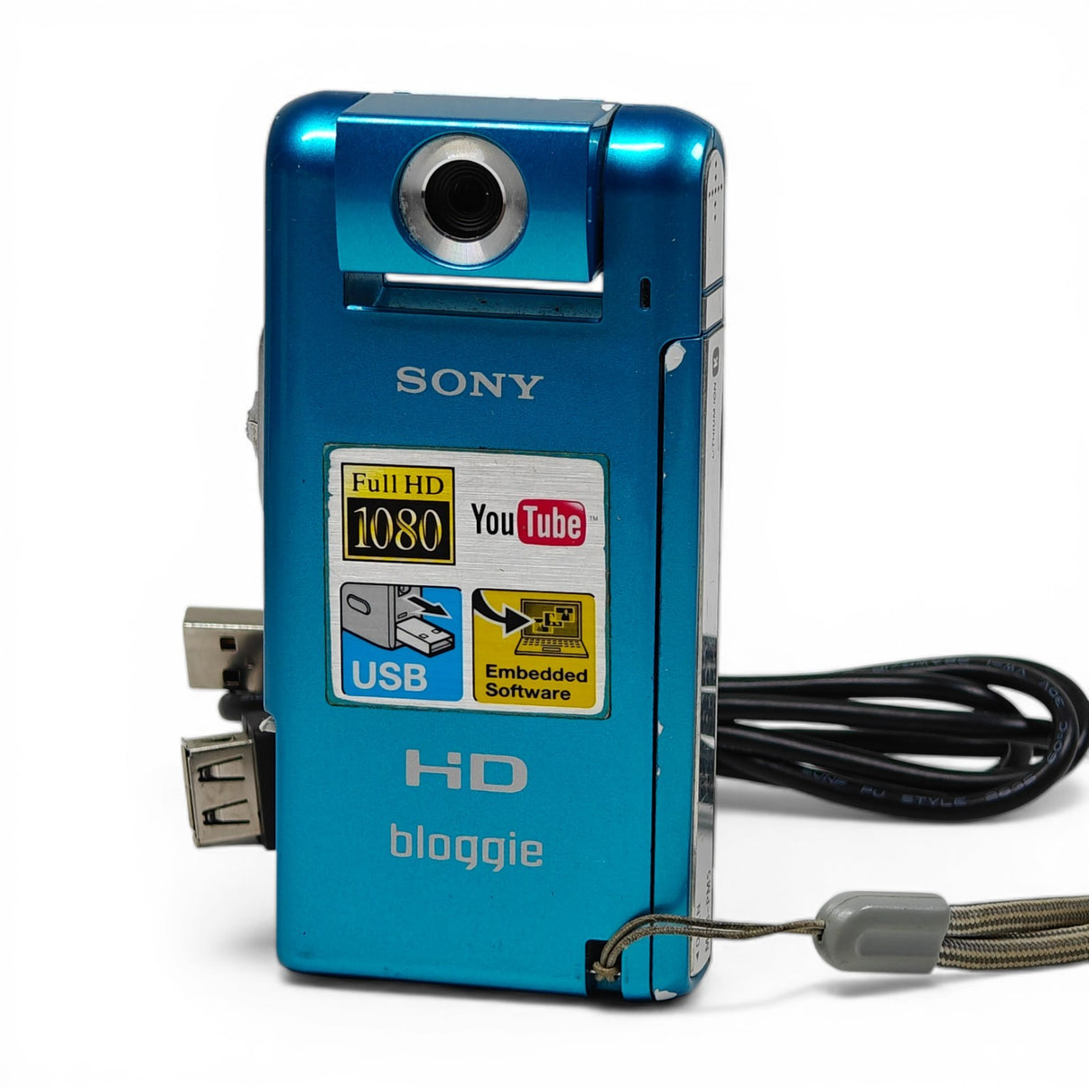 Sony Bloggie MHS-PM5 Camcorder Blue 5MP 1080p HD CMOS Stylish Video Cam - READ - Native Sole Cameras