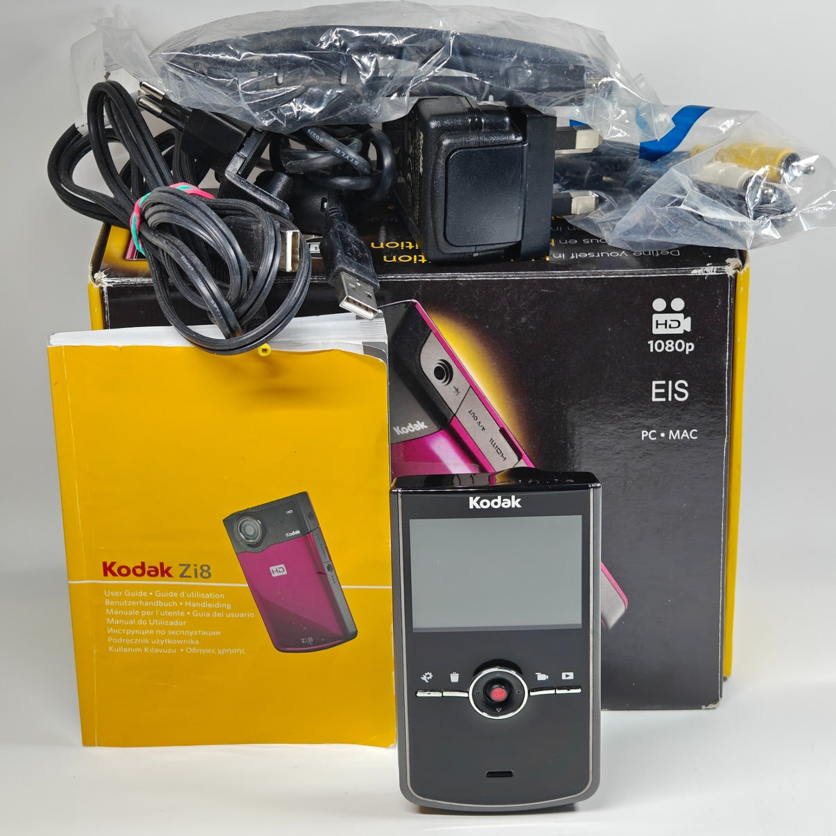 Kodak EasyShare Zi8 Digital Video Camera Black HD 1080p + Accessories Boxed - Native Sole Cameras