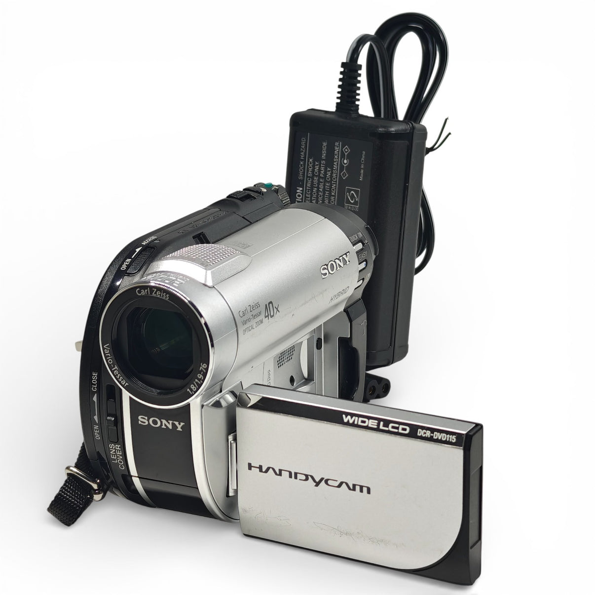 Sony Handycam DCR-DVD115 Camcorder Silver DVD RW NightShot 40x Zoom + Charger - Native Sole Cameras