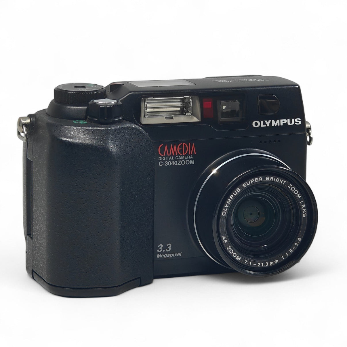 Olympus CAMEDIA C-3040 Zoom 3.3MP Digital Camera Black Retro Digicam - Native Sole Cameras