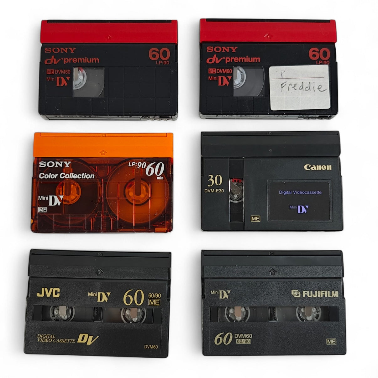 6x MiniDV Video Tape Cassette Job Lot Bundle for Camcorder Cameras Sony JVC.
