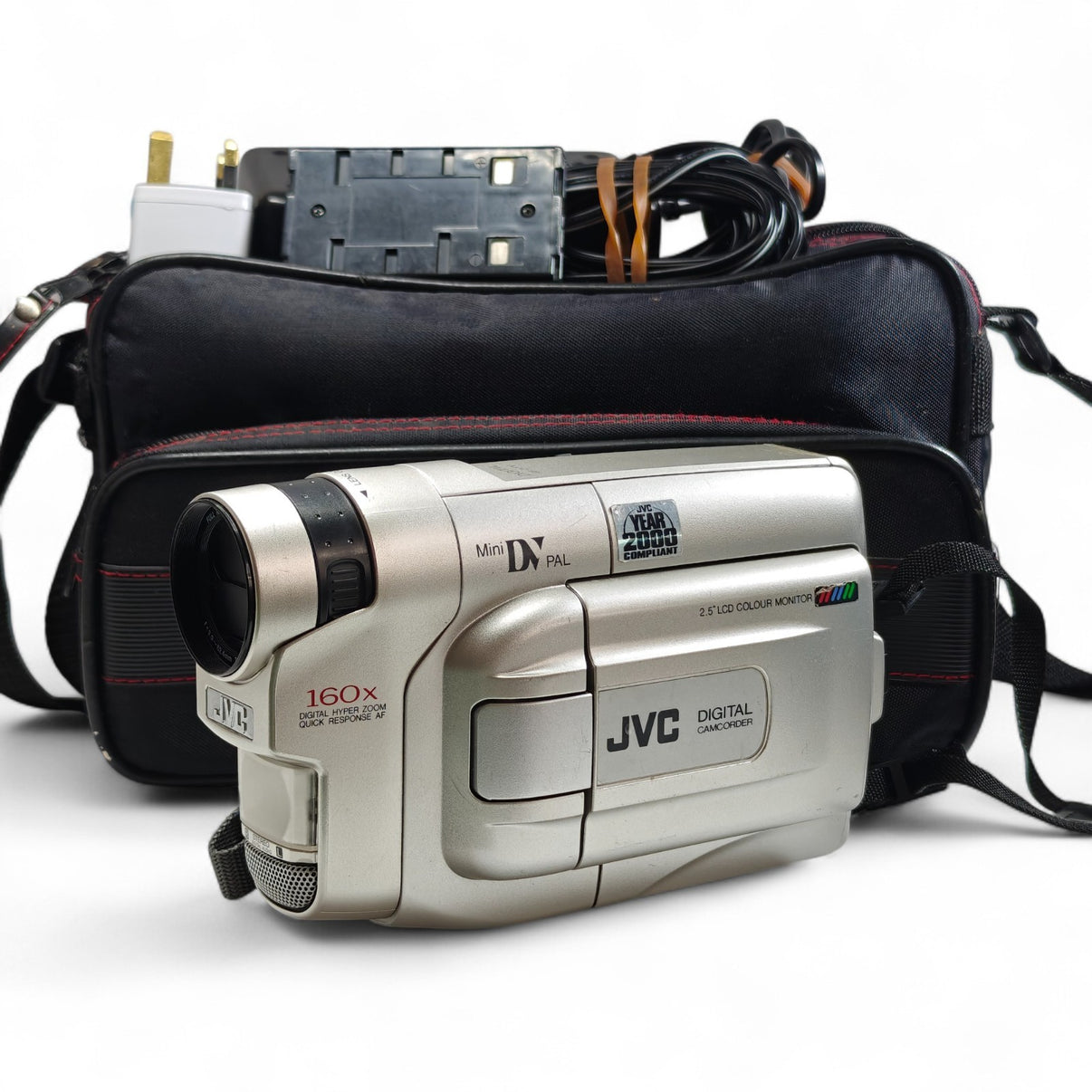 JVC GR-DVF10 Camcorder 16x Zoom 2.5" Colour LCD MiniDV Video Camera Bundle.
