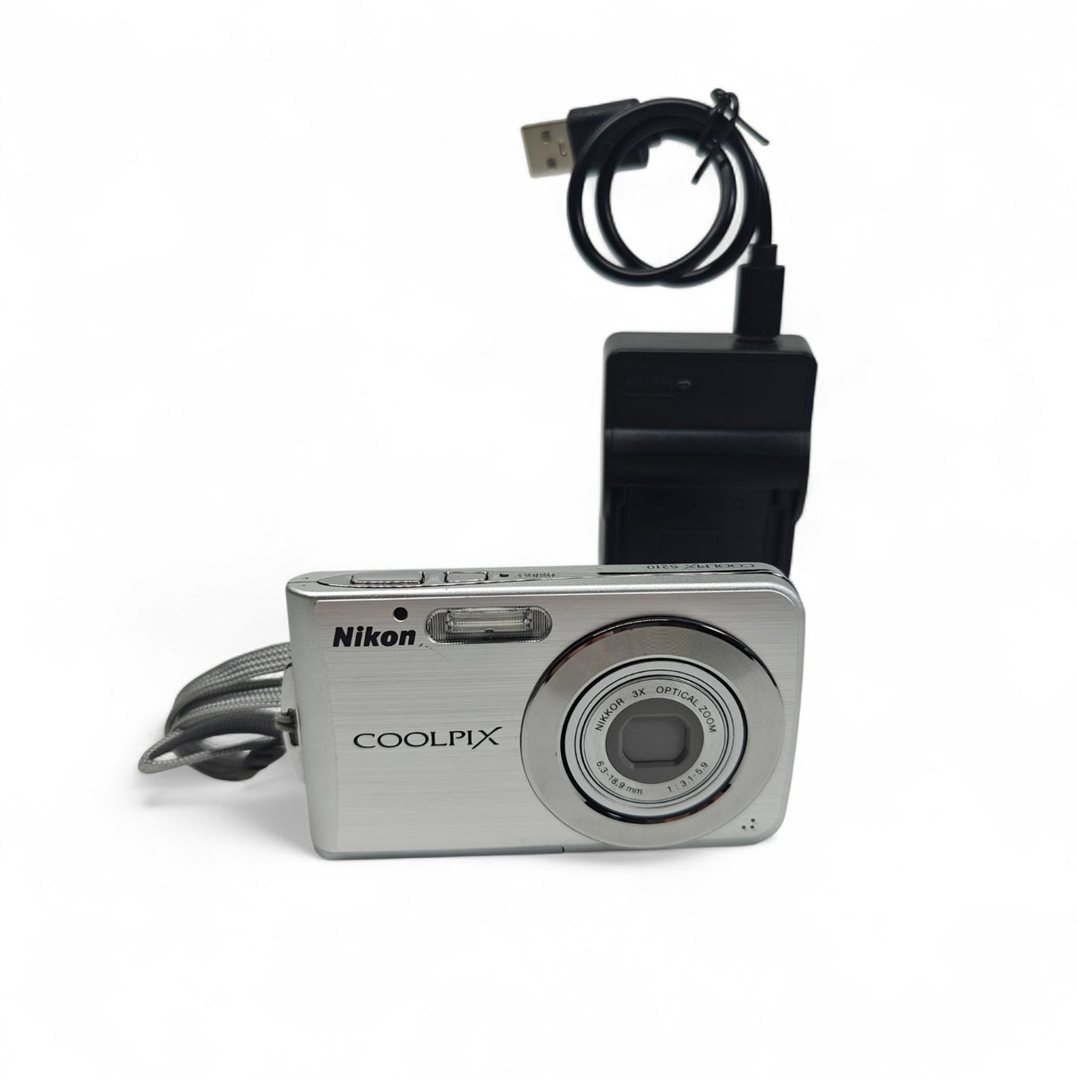 Nikon COOLPIX S210 Digital Camera Silver 8MP 3x Zoom Nikkor + Charger - Native Sole Cameras