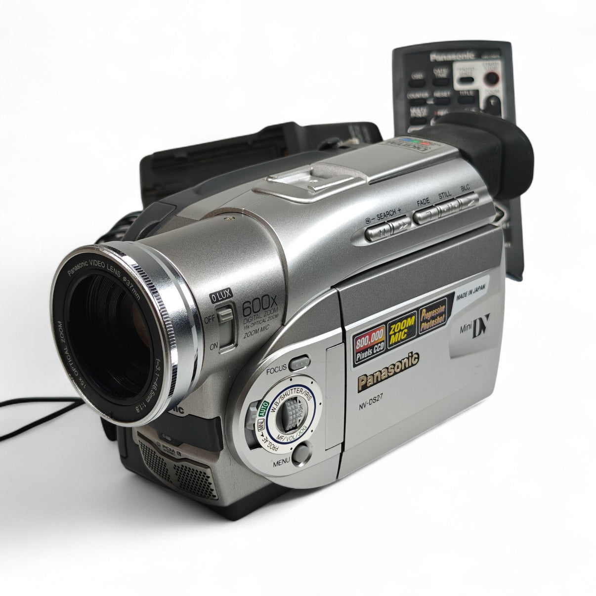 Panasonic NV-DS27 Camcorder MiniDV 600x Zoom CCD Video Camera, Charger, Extras - Native Sole Cameras