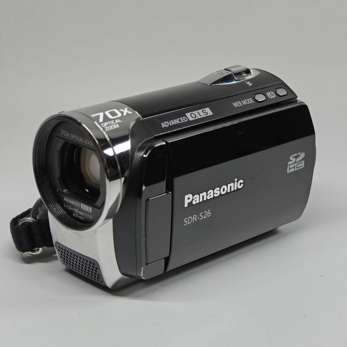 Panasonic SDR-S26 Camcorder Black 70x Zoom O.I.S Compact Video Camera + Charger - Native Sole Cameras