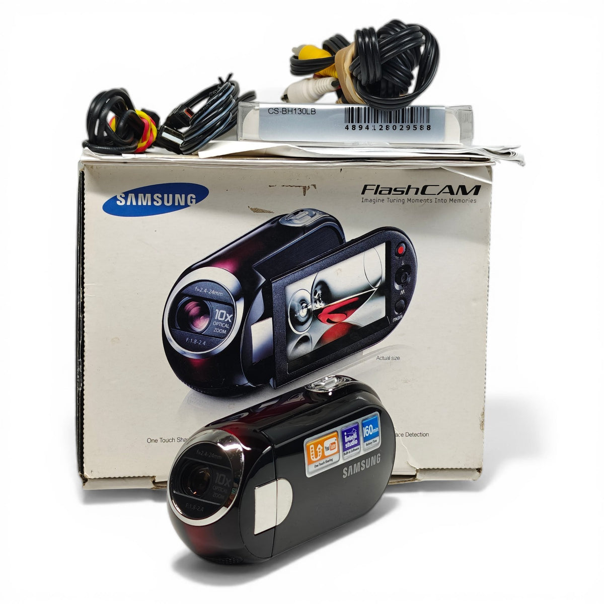 Samsung SMX-C10 Camcorder Black/Red Hue 10x Zoom Stylish Video Camera - Boxed - Native Sole Cameras
