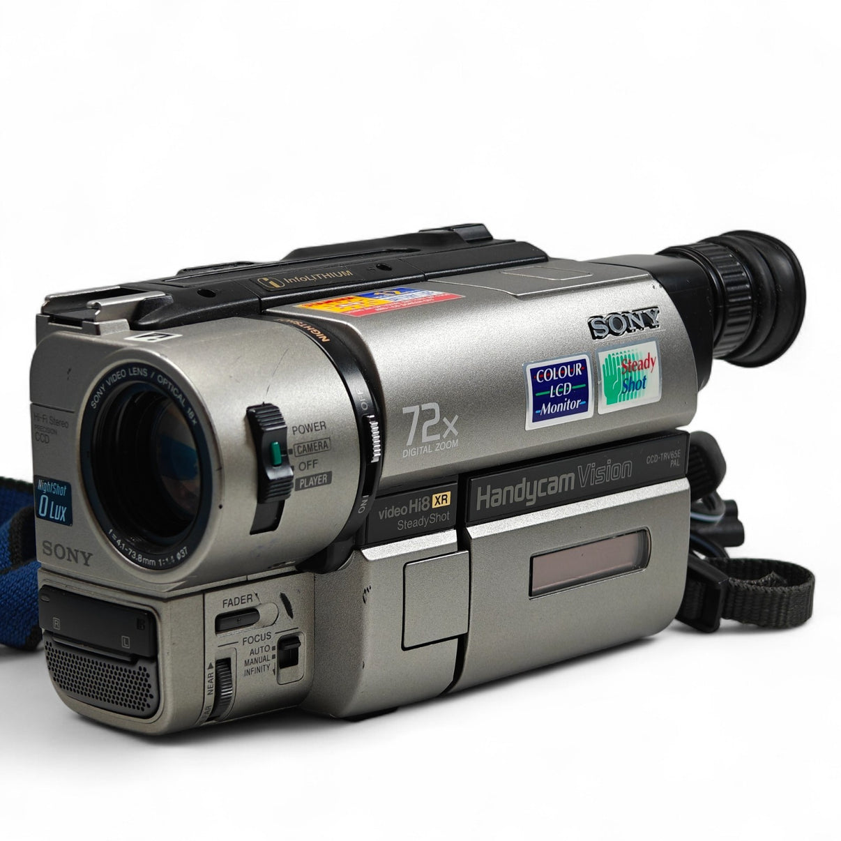 Sony Handycam Vision CCD-TRV65E Video Hi8 XR Tape Night Vision Camera + Charger.