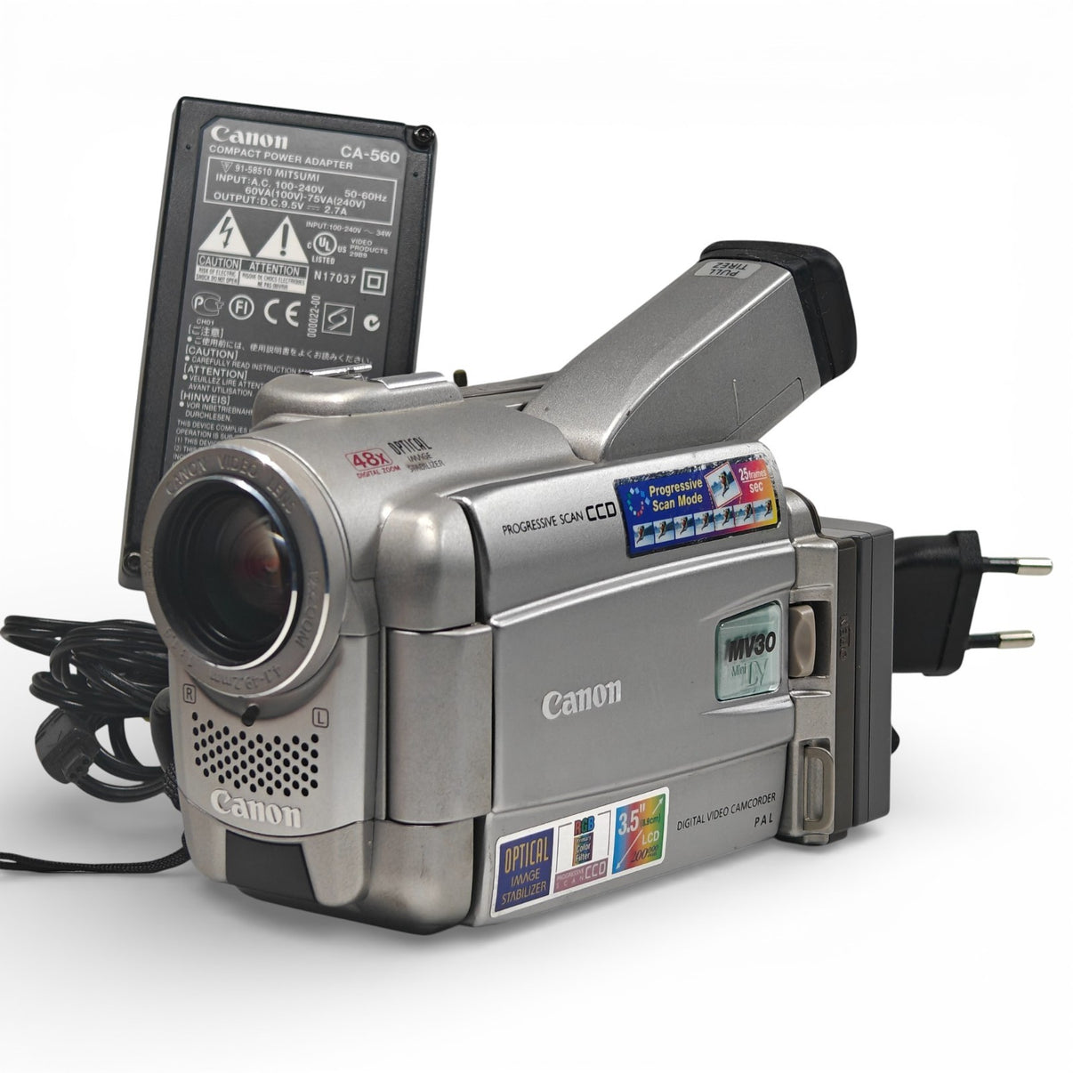 Canon MV30 Camcorder MiniDV Tape 12x Zoom 3.5" LCD Retro Video Camera + Charger - Native Sole Cameras