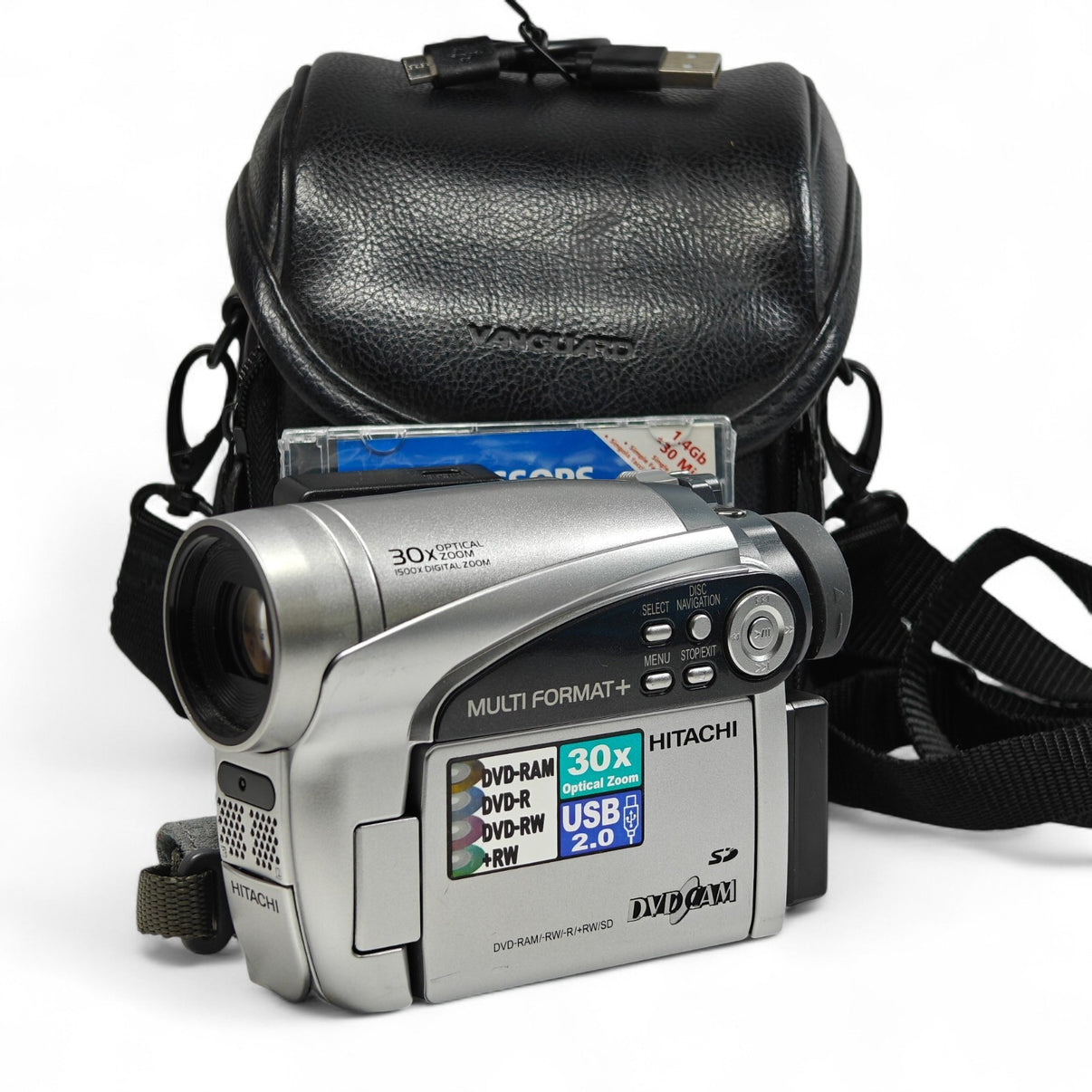 Hitachi DVDCAM DZ-GX5060E Handheld Camcorder DVD-RW Disc, Bag, Charger - Native Sole Cameras