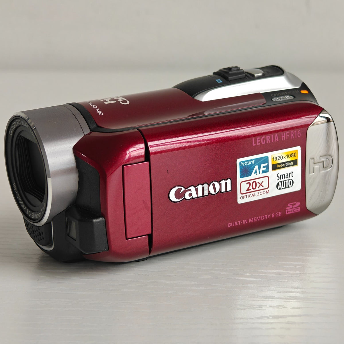 Canon LEGRIA HF R16 Video Camera Red 8GB HD CMOS 20x Zoom with Charger + USB - Native Sole Cameras