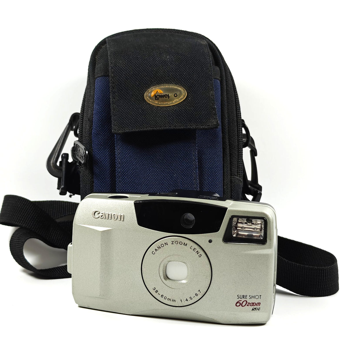 CANON Sure Shot 60 Zoom AF Camera 35mm Film 38-60mm Lens Vintage Retro + Case.