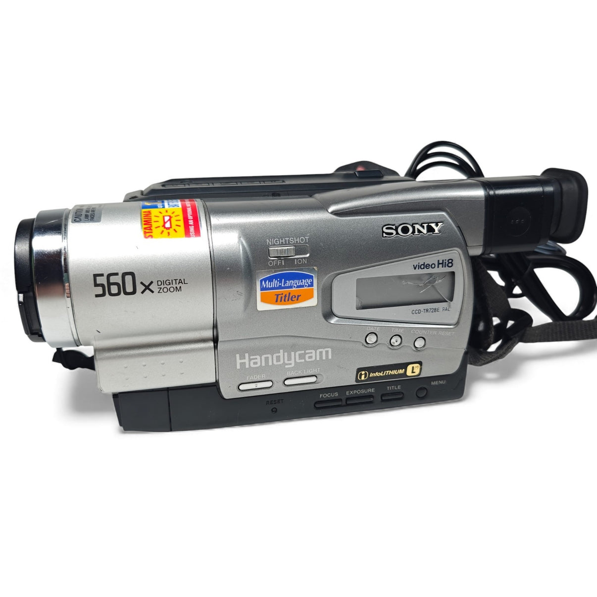 Sony Handycam CCD-TR728E Camcorder Nightshot Video Hi8 Tape Camera 560x Zoom - Native Sole Cameras