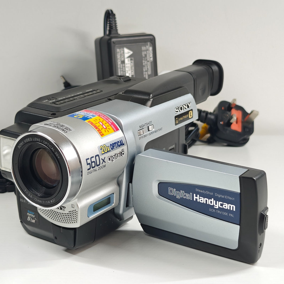 Sony Handycam DCR-TRV130E Digital8 Camcorder NightShot 560x Zoom + Charger - Native Sole Cameras