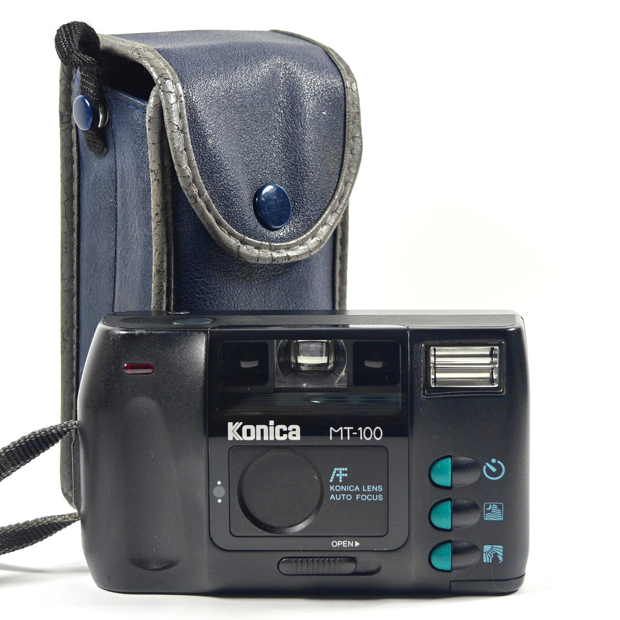 KONICA MT-100 Camera 35mm Film Auto Focus AF Lens Vintage Retro 1990s + Case - Native Sole Cameras