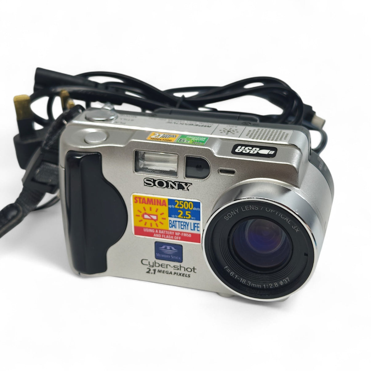 Sony Cyber-shot DSC-S50 2.1MP Digital Camera Silver MPEG 3x Zoom Retro + Charger - Native Sole Cameras