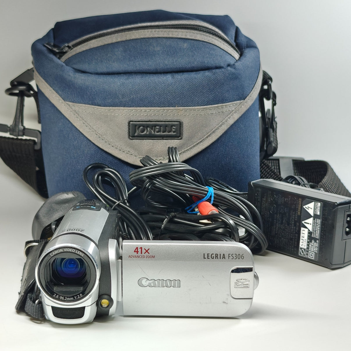 Canon Legria FS306 Camcorder Silver 41x Zoom Digital Video Cam + Charger & Bag - Native Sole Cameras