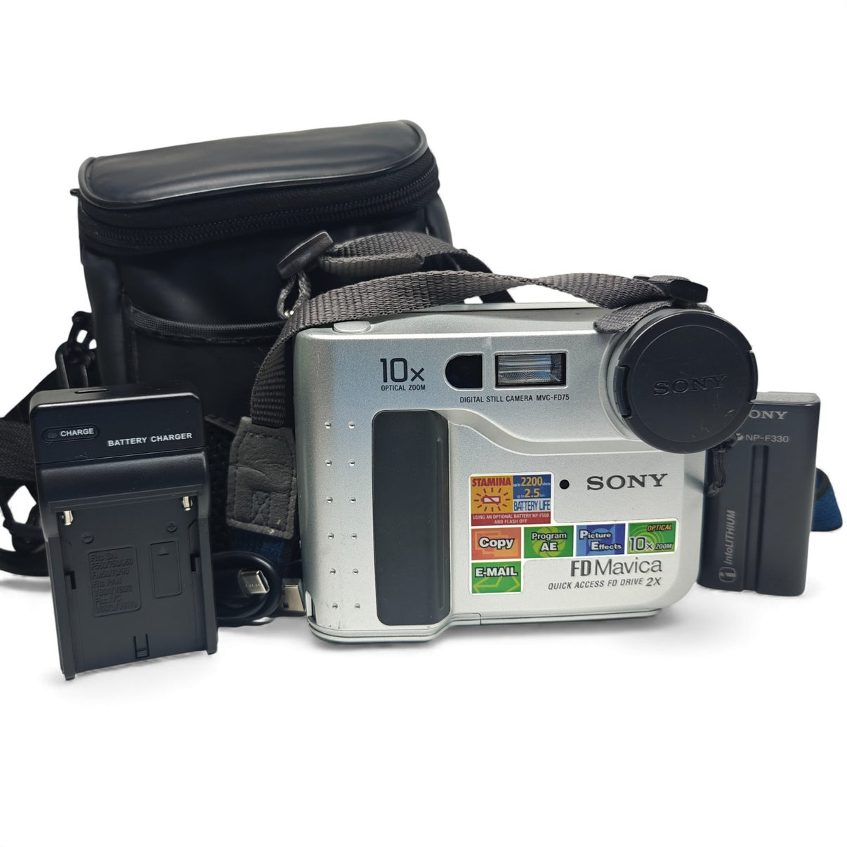 Sony Mavica MVC-FD75 0.4MP Digital Camera Vintage Floppy Disk Digicam Bundle - Native Sole Cameras