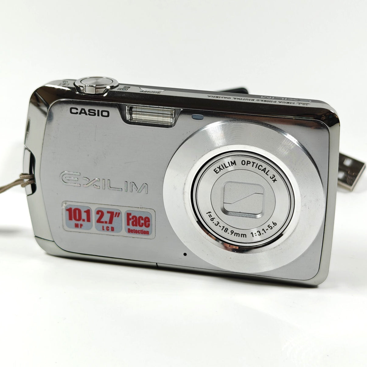 Casio Exilim EX-Z1 Digital Camera 10.1MP Silver 3x Zoom with Charger NO FLASH - Native Sole Cameras