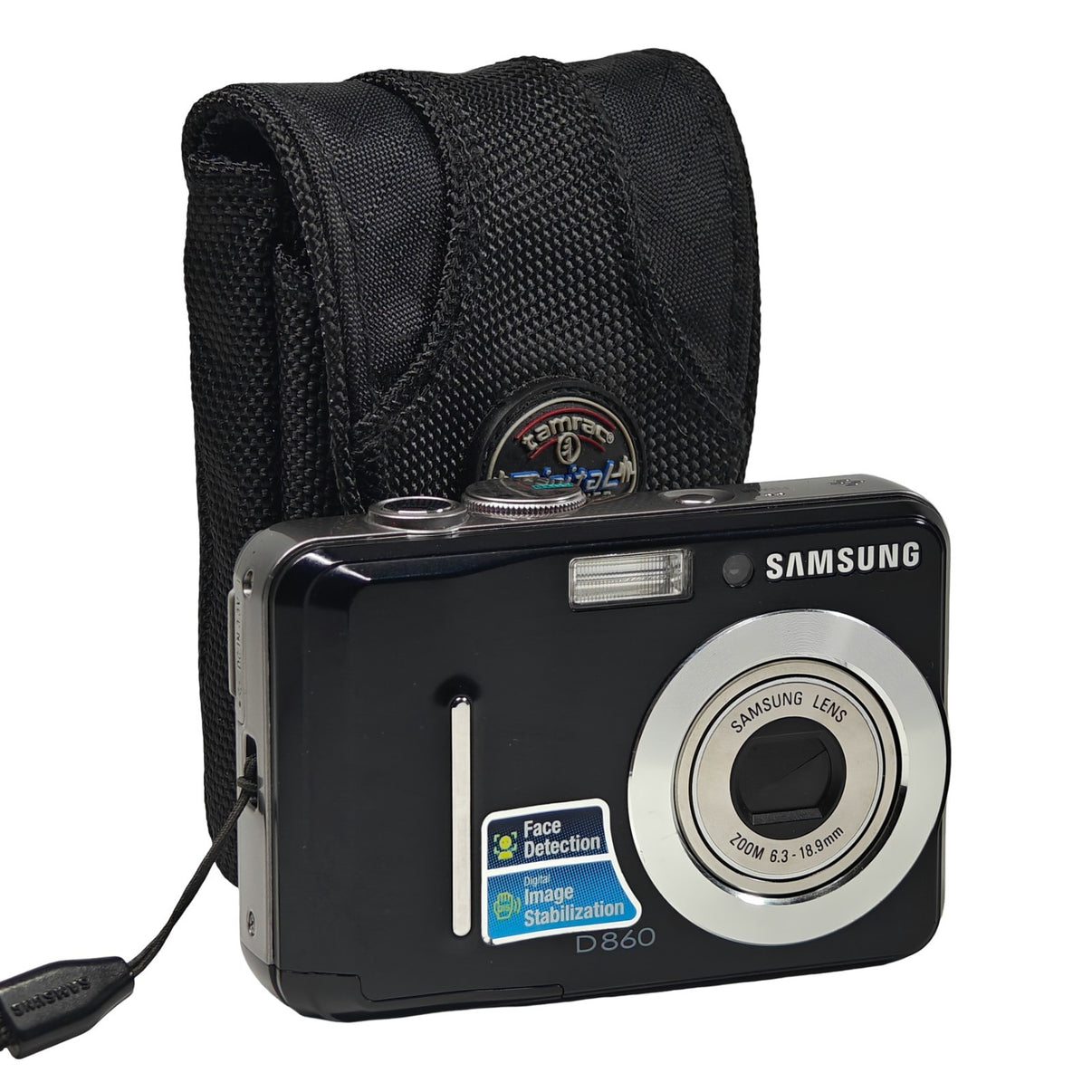 Samsung D860 8.2MP Digital Camera Black 3x Zoom Compact Digicam + Case - Native Sole Cameras