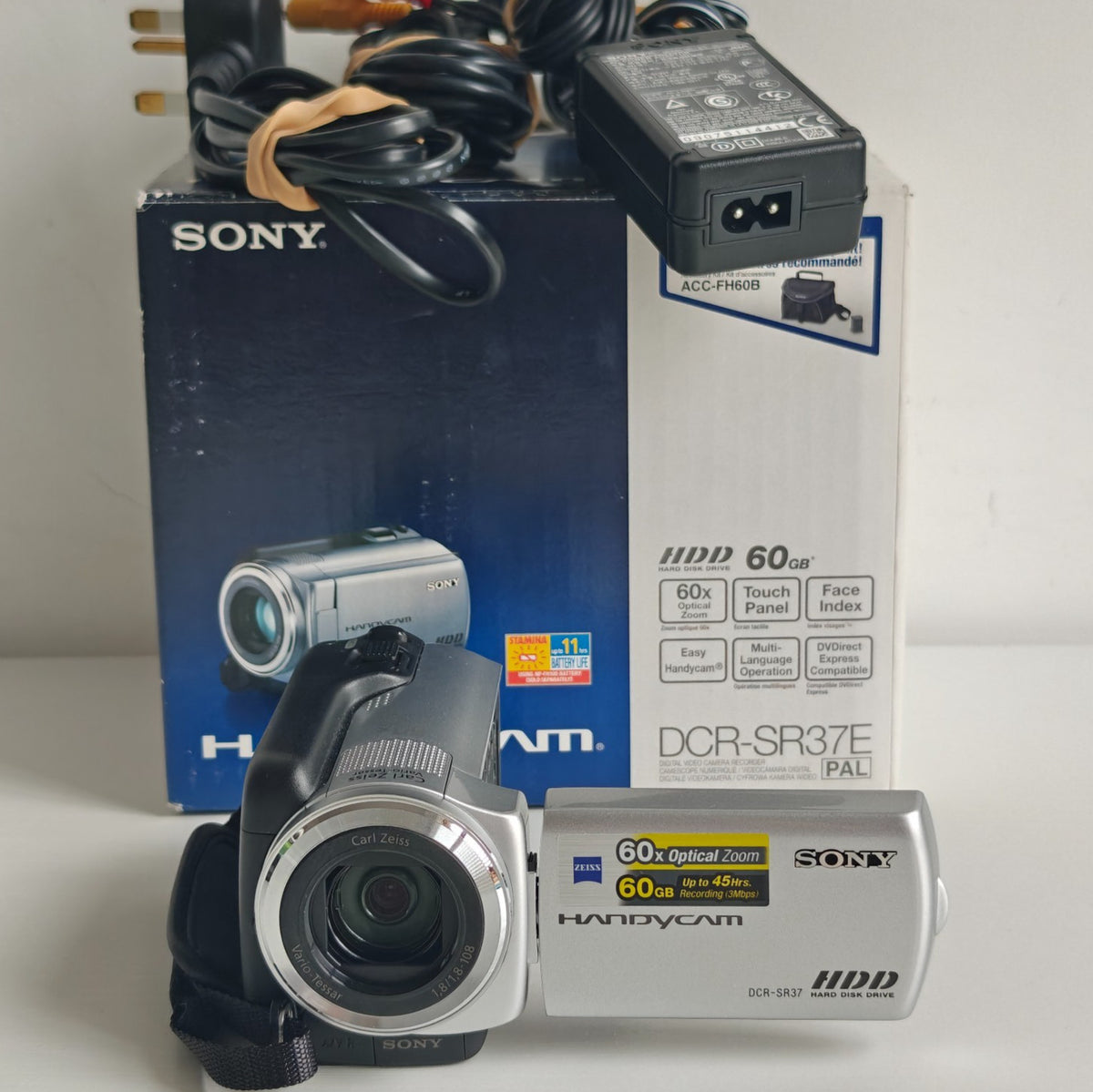 Sony Handycam DCR-SR37E Camcorder Silver 60GB HDD 60x Zoom + Accessories Boxed - Native Sole Cameras