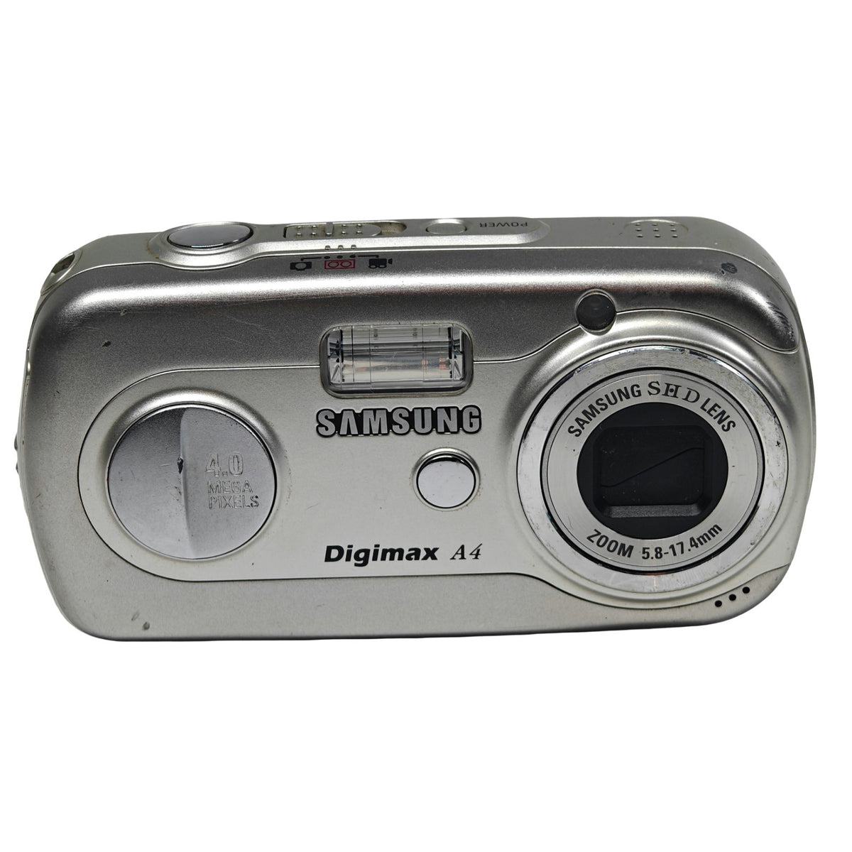 Samsung Digimax A4 Compact Digital Camera Silver 4.0MP 3x Zoom Retro Digicam - Native Sole Cameras