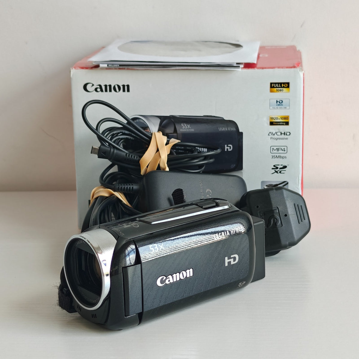 Canon LEGRIA HF R406 Camcorder 1080p Full HD CMOS 53x Zoom with Charger - Boxed - Native Sole Cameras