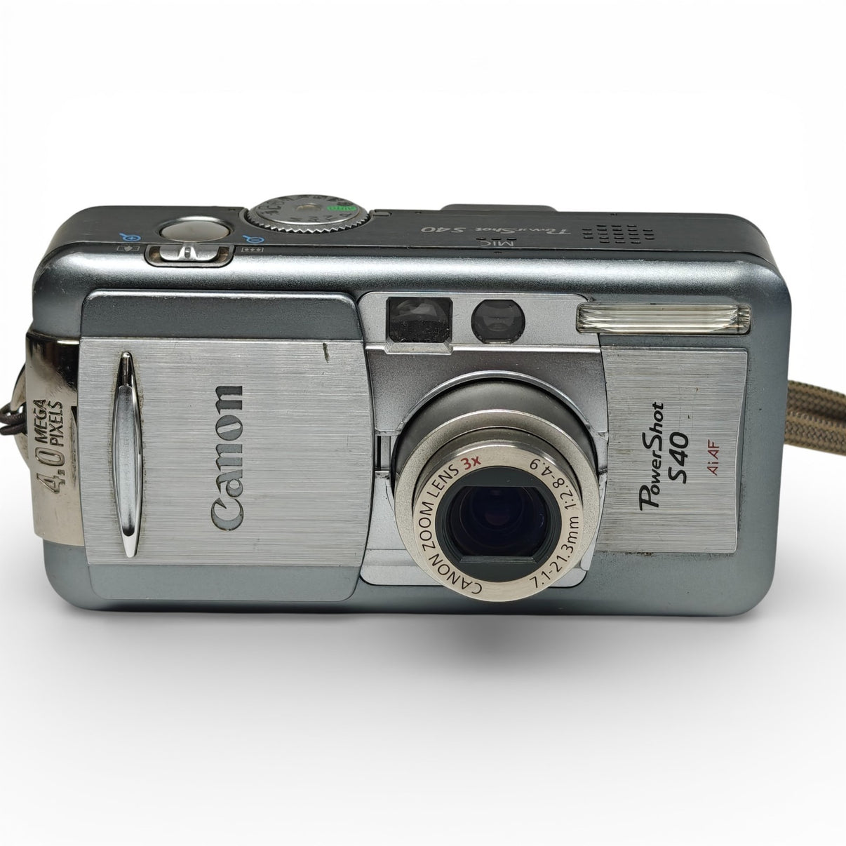 Canon PowerShot S40 Digital Camera 4MP 3x Zoom Silver Retro Digicam + Charger - Native Sole Cameras