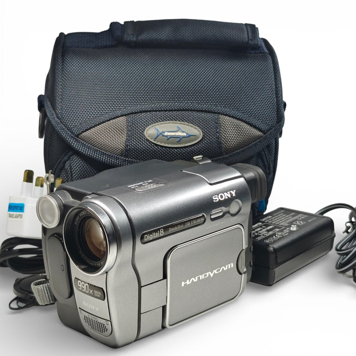 Sony Handycam DCR-TRV270E Digital8 Camcorder 20x Zoom NightShot + Charger & Bag - Native Sole Cameras
