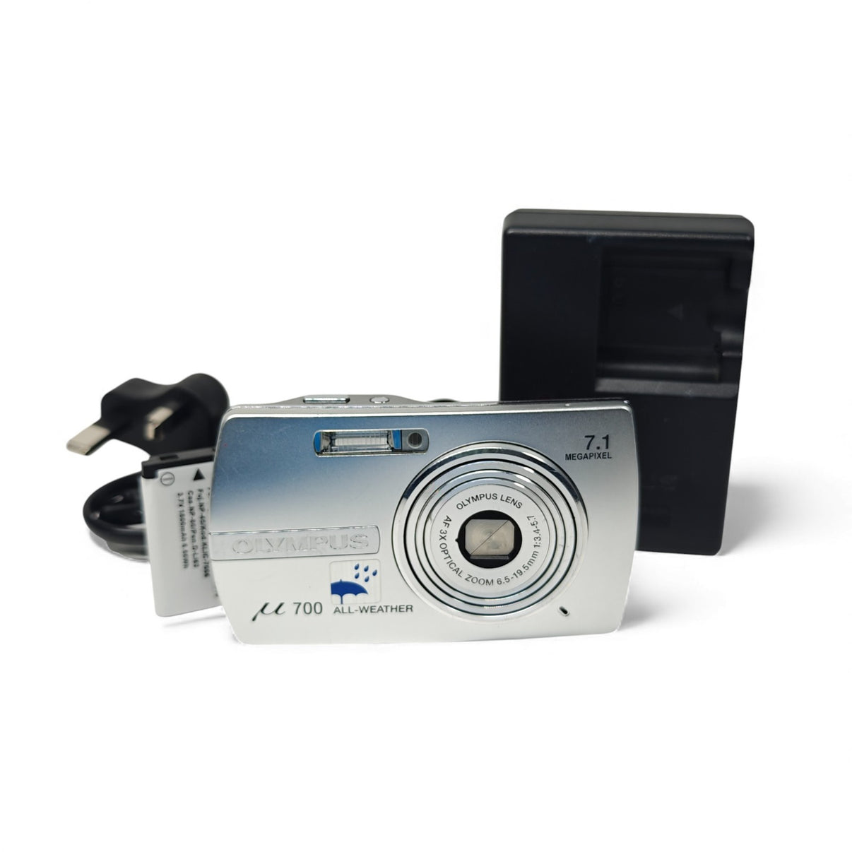 Olympus µ 700 7.1MP Digital Camera Silver Retro Digicam 3x Zoom with Charger - Native Sole Cameras