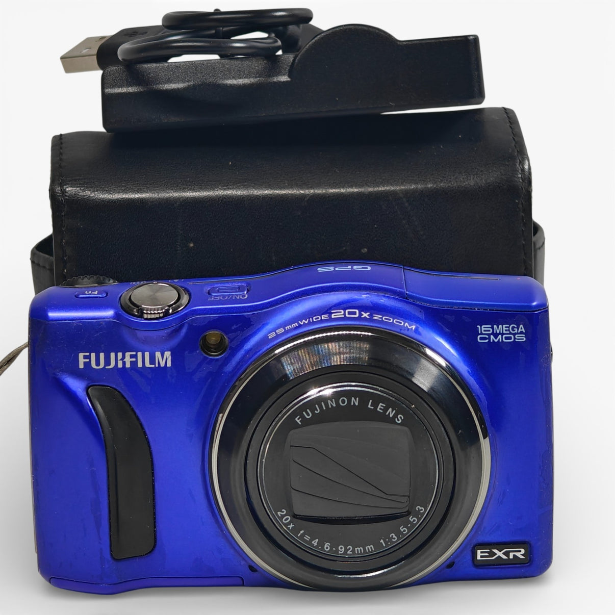 Fujifilm FinePix F770EXR Digital Camera Blue 20x Zoom CMOS Digicam + Charger - Native Sole Cameras