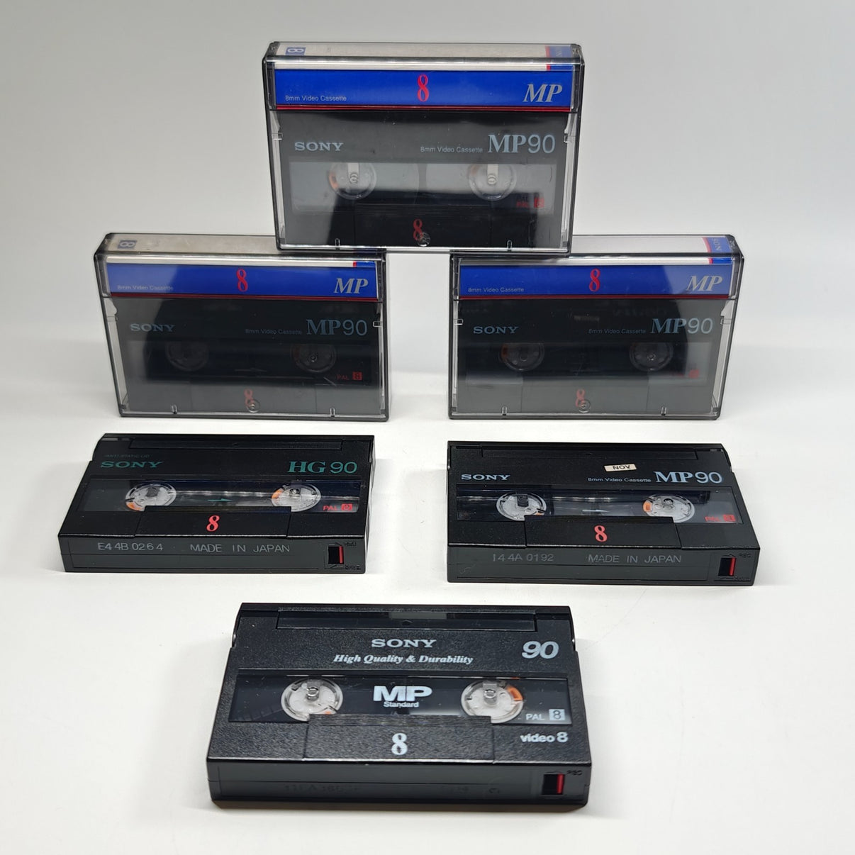6x Sony Video8 Tape Cassettes Mystery Job Lot - 8mm 60/90 Min for Camcorders - Native Sole Cameras