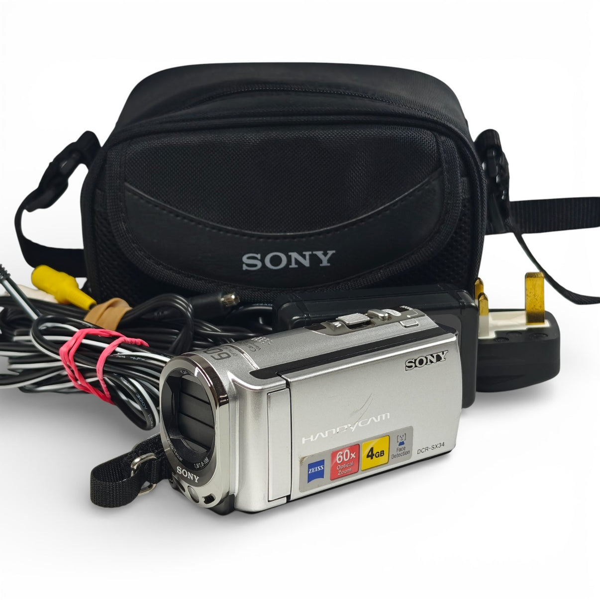 Sony Handycam DCR-SX34E Camcorder 4GB HDD 60x Optical Zoom + Charger & Bag - Native Sole Cameras