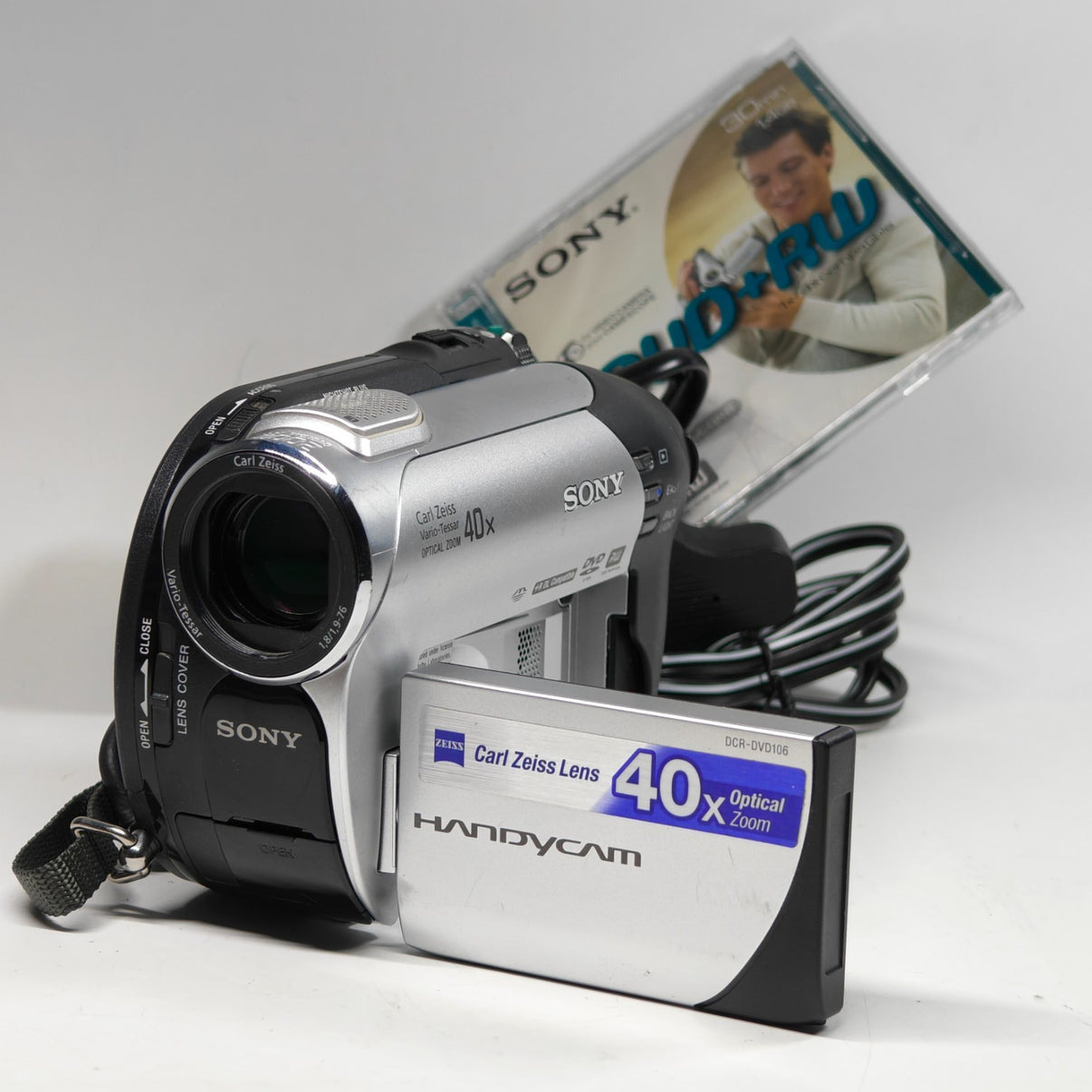 Sony Handycam DCR-DVD106E Camcorder DVD RW NightShot 40x Zoom + Charger & Disc - Native Sole Cameras