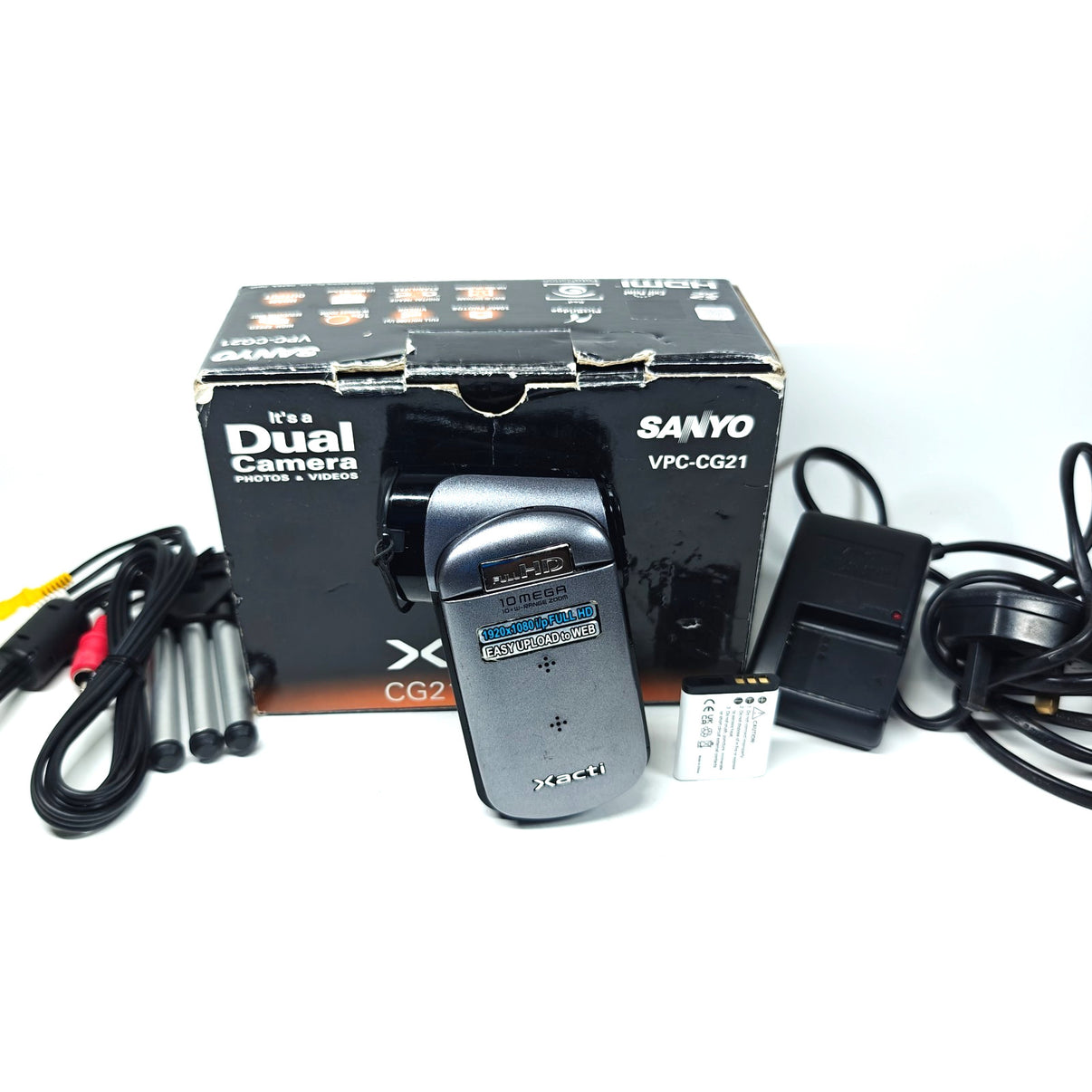 SANYO Xacti VPC-CG21 Camcorder 1080p HD 10MP 5x Zoom Video Camera - Boxed - Native Sole Cameras