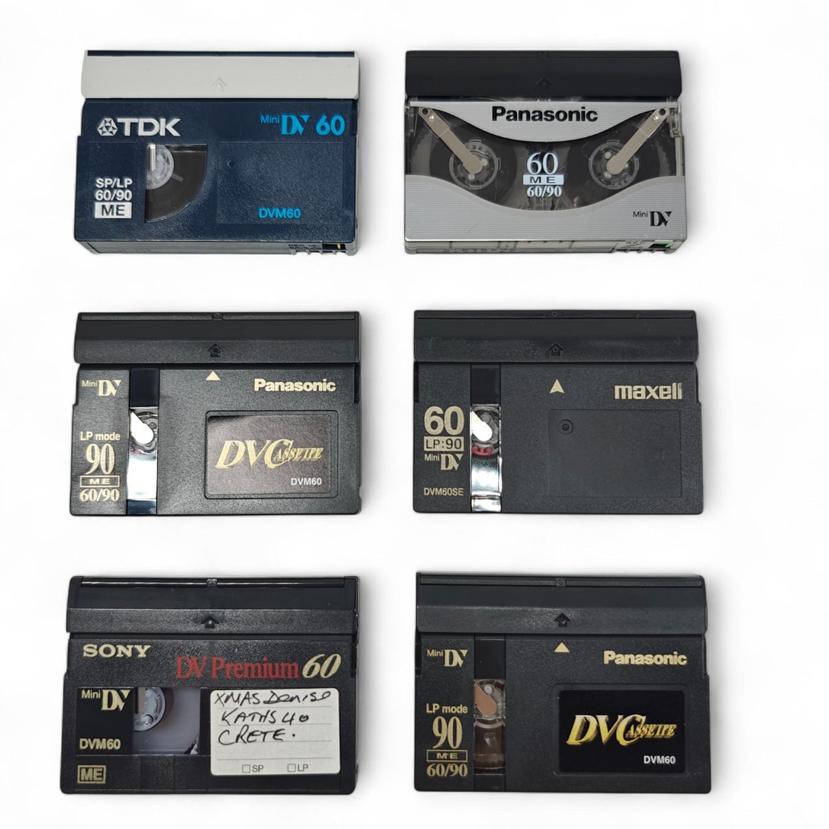 6x MiniDV Video Tape Cassette 60/90 Sony TDK Panasonic Job Lot for Camcorders.