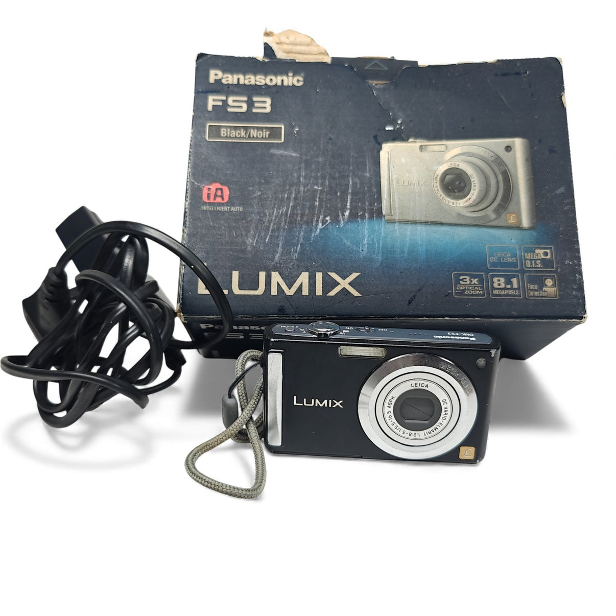 Panasonic LUMIX DMC-FS3 Compact Digital Camera Black 8.1MP 3x Leica Lens - Boxed - Native Sole Cameras