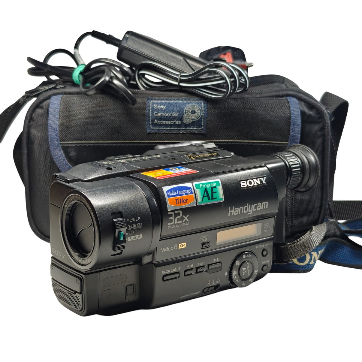 Sony Handycam CCD-TR411E Camcorder Video8 XR Tape Analogue 32x Zoom Bundle - Native Sole Cameras